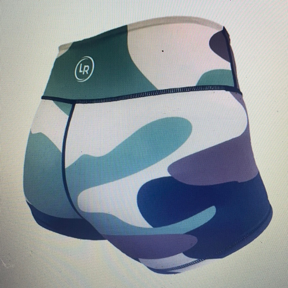 One Last Round Woodland Camo Midrise booty Shorts Med CrossFit